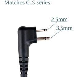 KEYBLU 2-Wire Acoustic Tube Earpiece/Headset with PTT and Mic Surveillance Kit for Motorola Walkie Talkie CP200 CLS1110 CLS1413 CLS1450 Radio