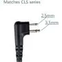 KEYBLU 2-Wire Acoustic Tube Earpiece/Headset with PTT and Mic Surveillance Kit for Motorola Walkie Talkie CP200 CLS1110 CLS1413 CLS1450 Radio