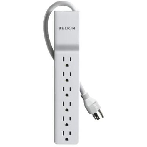Belkin 6-Outlet Home and Office Power Strip Surge Protector, 4ft Cord