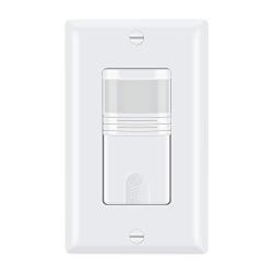 ECOELER 3 Way Motion Sensor Light Switch, Neutral Wire Required, Sensing Switch for Indoor Use, UL Title24 FCC Approved Motion Activated Switch