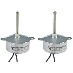 CHANCS Synchronous Motor TYC-40 AC 12V 5RPM Shaft Length 4.6cm for Fiber Optic Christmas Ornament (2PCS)