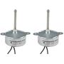 CHANCS Synchronous Motor TYC-40 AC 12V 5RPM Shaft Length 4.6cm for Fiber Optic Christmas Ornament (2PCS)