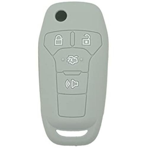 SEGADEN Silicone Cover Protector Case Holder Skin Jacket Compatible with FORD Fusion 4 Button Flip Remote Key Fob CV2711 Gray SEGADEN Silicone Cover Protector Case Holder Skin Jacket Compatible with FORD Fusion 4 Button Flip Remote Key Fob CV2711 Gray