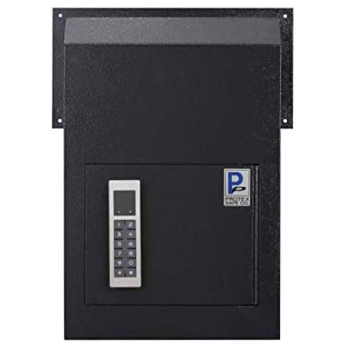 Protex WSS-159E II Through The Door Drop Box with Electronic Lock, Black