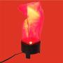 LED Fake Fire Flame Light 3D Flickering Fire Flame Electronic Flame Night Light Prop Simulated Flame Lamp Prop for Halloween Christmas Indoor Party Decoration, US Plug (Long Flame)