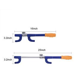 Blueshyhall Anti Theft Device Car Steering Wheel Lock Antitheft Lock Security Lock, Blue and Yellow