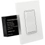 TOPGREENER Wi-Fi Single Relay Module, 120-240VAC, 10A, UL Listed, TGWFRSM1, Black Hidden Smart Switch