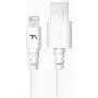 Tech Armor Apple MFi Certified Lightning Cable to USB A - 6FT White - Tough-Braided Extra-Strong Jacket - Sync/Charge iPhone & iPad