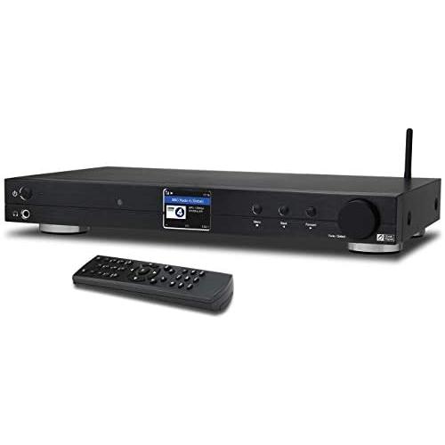 Ocean Digital WiFi Internet Component Radio Tuner (430 mm) WR10 FM/ Ethernet Bluetooth Receiver 2.4'' Color Display with Digital Output to Connect Hi-Fi System -Black