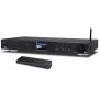 Ocean Digital WiFi Internet Component Radio Tuner (430 mm) WR10 FM/ Ethernet Bluetooth Receiver 2.4'' Color Display with Digital Output to Connect Hi-Fi System -Black