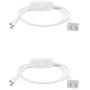 Cresea Products 10ft UL T5 T8 Led Tube Power Extension Cords for Integrated Tube Light with 2 Prong US Plug and On/Off Switch (2 Pack)