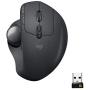 Logitech MX Ergo Wireless Trackball Mouse Adjustable Ergonomic Design, Control and Move Text/Images/Files Between 2 Windows and Apple Mac Computers (Bluetooth or USB), Rechargeable, Graphite - Black