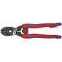 KNIPEX Tools - CoBolt Compact Bolt Cutter With Notched Blade, Spring, Multi-Component, Tethered Attachment (7132200TBKA)