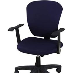 Jinzio Computer Office Chair Cover - Split Protective & Stretchable Cloth Polyester Universal Desk Task Chair Chair Covers Stretch Rotating Chair Slipcover, Navy
