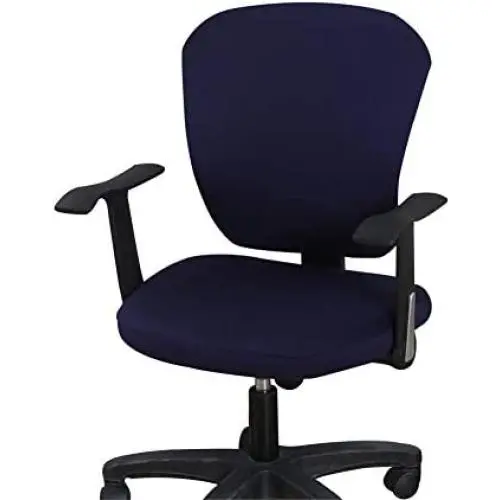 Jinzio Computer Office Chair Cover - Split Protective & Stretchable Cloth Polyester Universal Desk Task Chair Chair Covers Stretch Rotating Chair Slipcover, Navy