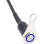 Universal Stainless Steel LED Motorcycle Switch Horn Handlebar Adjustable Mount Waterproof Switches Button DC12V momentary Actions Cycling retail (A-Blue-Monentary Action)