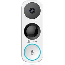 EZVIZ WiFi Video Doorbell, Night Vision, Two-Way Talk, PIR Motion Detection, Weather Proof, 180° Vertical FOV, Free 3-hour Cloud Storage(DB1)