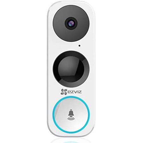 EZVIZ WiFi Video Doorbell, Night Vision, Two-Way Talk, PIR Motion Detection, Weather Proof, 180° Vertical FOV, Free 3-hour Cloud Storage(DB1)