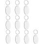Fbaby 10pcs DIY Sublimation Double-Sided Heat Transfer Keychain Blanks Wooden Hard Board Key Rings White Blank MDF Key Chain for Heat Press (Oval)