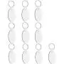 Fbaby 10pcs DIY Sublimation Double-Sided Heat Transfer Keychain Blanks Wooden Hard Board Key Rings White Blank MDF Key Chain for Heat Press (Oval)