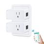 WiFi Smart Plug, RAOYI Smart Outlet Plug 2 Pack with 4 USB Charger Ports, Compatible with Alexa & Google Home, Remote Control Your Home Devices with Timer Function, FCC Certified, White