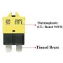 LENKRAD 20 Amp 5pcs Yellow Manual Reset Low Profile ATS Circuit Breakers 12V - 28V DC (20A)