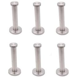 Antrader 6 PCS 4 Inch Stainless Steel Wall-Mount Bath Towel Hooks Door Wall Hook Robe Hook Coat Hook Hanger Fit for Bedroom,Bathroom and Fitting Room