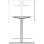 Monoprice Height Adjustable Sit-Stand Riser Table Desk Frame - White with Electric Dual Motor, Compatible with Desktops from 43 Inches Up to 87 Inches Wide - Workstream Collection