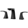 Pfister Karci Matte Black 2-Handle Widespread WaterSense Bathroom Sink Faucet with Drain