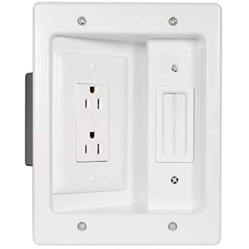 Legrand, Home Office & Theater, Home Theater, In Wall TV Power Kit, White, 5.1, HT2102WHV1