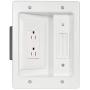 Legrand, Home Office & Theater, Home Theater, In Wall TV Power Kit, White, 5.1, HT2102WHV1