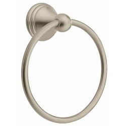 Moen DN8486BN Preston Collection Bathroom Hand Towel Ring, Spot Resist Brushed Nickel