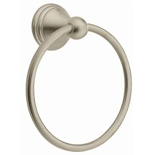 Moen DN8486BN Preston Collection Bathroom Hand Towel Ring, Spot Resist Brushed Nickel