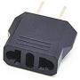 European to US Plug Adapter, AOGITKE EU to USA Plug Adapter Converter, Euro to American Outlet Plug Adapter, Travel Europe German, France, Switzerland to US Adaptor - Type B ( Black )