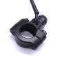 Taiss 7/8'' Motorcycle ATV Handlebar Latching Headlight Fog Brake Light Aluminium Alloy Button Switch Black with 60cm Connect Line and Two Bullet Connectors F011