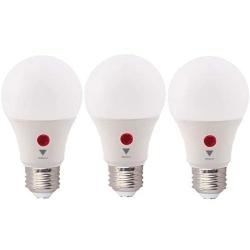TriGlow T95201-3 LED Dusk-to-Dawn A19 Bulb, 9W (60W Equivalent) 800 Lumen, Non-Dimmable, Soft White 3000K, Dusk-to-Dawn LED Bulbs, 3-Pack
