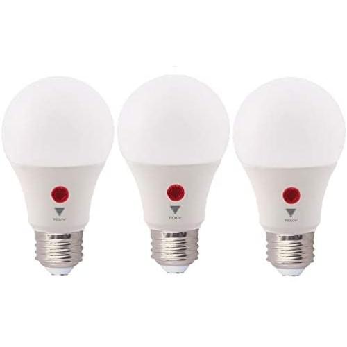 TriGlow T95201-3 LED Dusk-to-Dawn A19 Bulb, 9W (60W Equivalent) 800 Lumen, Non-Dimmable, Soft White 3000K, Dusk-to-Dawn LED Bulbs, 3-Pack