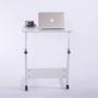 Laptop Cart 23.6'' Mobile Table Fancasa Movable Portable Adjustable Notebook Computer Stand with Wheels (White)