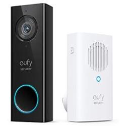 eufy Security, Wi-Fi Video Doorbell, 2K Resolution Video doorbell Camera, No Monthly Fees, Secure Local Storage, Human Detection, 2-Way Audio, Free Wireless Chime-Requires Existing Doorbell Wires
