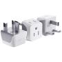 UK, Hong Kong, Ireland Travel Adapter Plug by Ceptics - Usa Input - Type G - Safe Grounded Perfect for Cell Phones, Laptops, Camera (3 Pack) - Dual Inputs - Ultra Compact - Light Weight (CT-7)