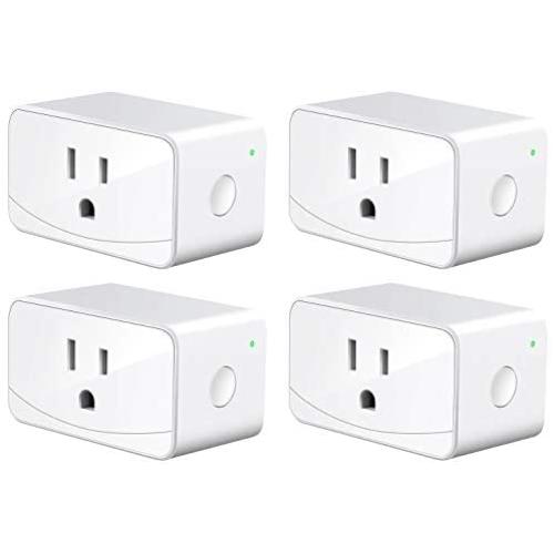 meross Smart Plug Mini WiFi Outlet 16A, Compatiable with Alexa, Google Assistant and SmartThings, App Remote Control, Timer, FCC and ETL Certified, No Hub Required, 4 Pack