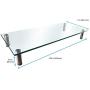 Monoprice Multimedia Riser Desktop Monitor Stand - Medium, 25.6 x 11.0 Inches, Clear Glass - Workstream Collection