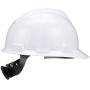 MSA-475358 White V-Gard Polyethylene Cap Style Hard Hat With 4 Point RatchetRatchet Suspension