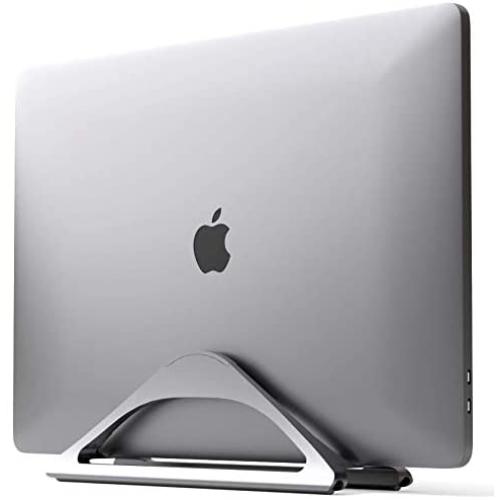 HumanCentric Vertical Laptop Stand for Desks (Space Gray) | Adjustable Holder to Dock Apple MacBook, MacBook Pro, and Other Laptops to Organize Work & Home Office
