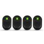 APIELE Rocker Toggle Switch Boat Waterproof DC 12V 30A ON-Off with Dot Light SPST 3 Pins 2 Position 4Pcs ASW-20D (Green)
