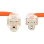 Amazon Basics 12/3 SJTW Heavy-Duty Lighted Extension Cord, Set of 4 - 50 Feet, Orange