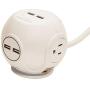 Accell Power Cutie - Compact Surge Protector with 3 Tamper Resistant 540J Surge Protected AC outlets and 4 USB-A Charging Ports, 6ft Cord, White