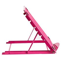 Baobeir Mesh Ventilated Adjustable Laptop Stand for Laptop/Notebook/iPad/Fire 7/Fire 8/Fire 10/Samsung Tab/Tablet and More (Pink)