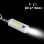 Mini Flashlight Keychain LED Torch USB Rechargeable | 150LM 1W Spotlight 350LM 3W Area Source Flashlight Pocket Torch | Inbuilt Magnet Smart Lighting Device IPX5 Waterproof