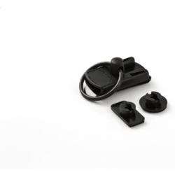 KEY-BAK KK2 Locking Removable Key or Small Electronics Holder, Belt Clip, Adhesive Pads Included, Black (0308-704)